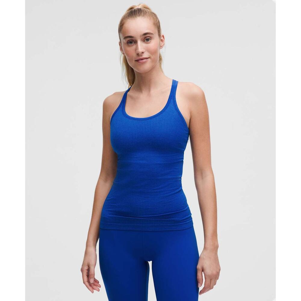 Lululemon Ribbed Ebb to Street Tank Top Galactic Cobalt Sz 12